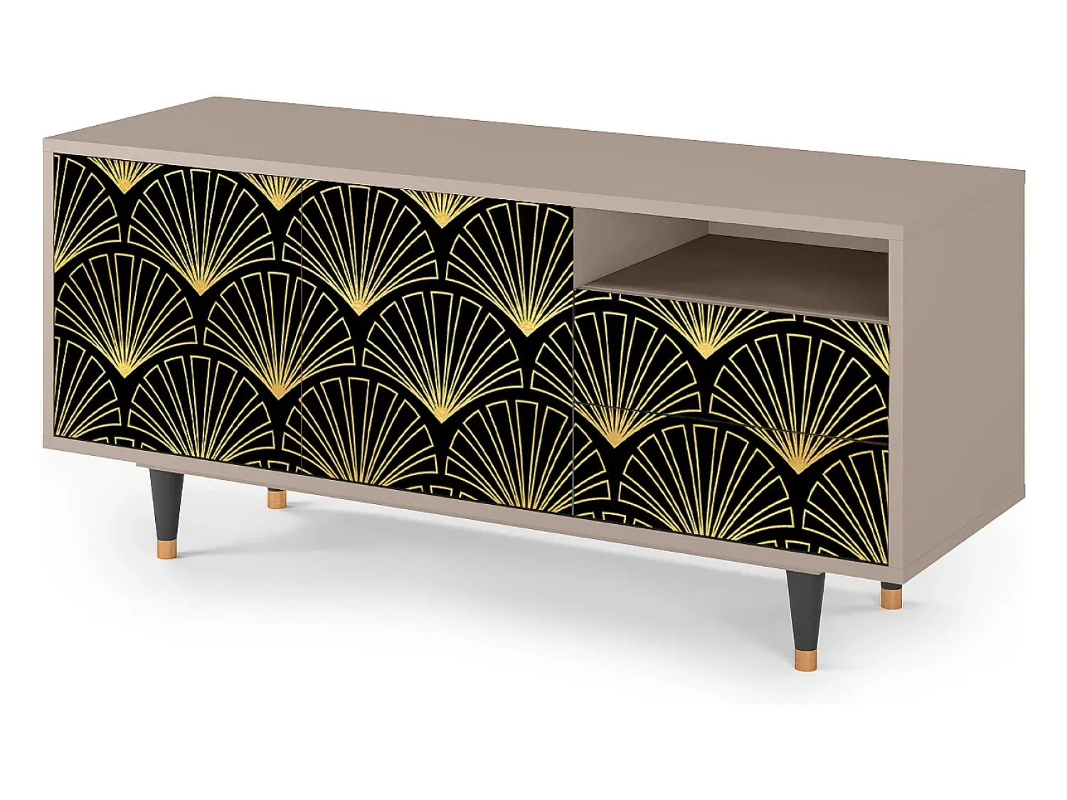 Móvel De Tv| Mueble de TV - 125х56х41 cm - T7 - Bird of Juno, Latte Bege