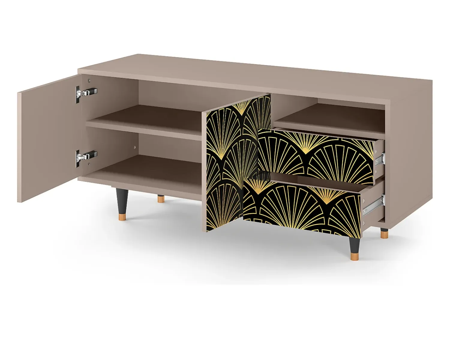 Móvel De Tv| Mueble de TV - 125х56х41 cm - T7 - Bird of Juno, Latte Bege