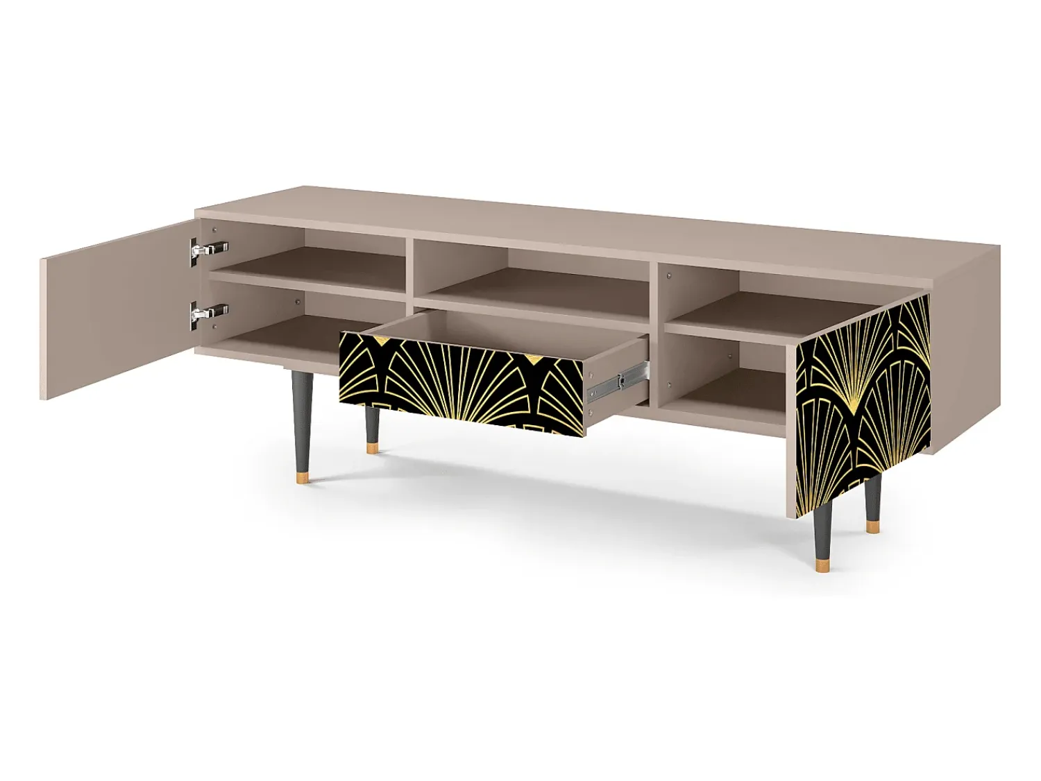 Móvel De Tv| Mueble de TV - 170х59х41 cm - T6 - Bird of Juno, Latte Bege