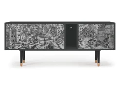 New Mueble de TV - 170х69х48 cm - T1 - Bird Dropping, Antracite Cinza antracite