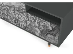 Sale Mueble de TV - 125х56х41 cm - T7 - Bird Dropping, Antracite Cinza antracite