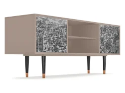 Mueble de TV - 170х69х48 cm - T2 - Bird Dropping, Latte Bege