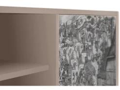 Mueble de TV - 170х69х48 cm - T2 - Bird Dropping, Latte Bege