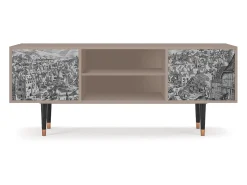 Mueble de TV - 170х69х48 cm - T2 - Bird Dropping, Latte Bege