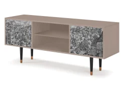Mueble de TV - 170х69х48 cm - T2 - Bird Dropping, Latte Bege