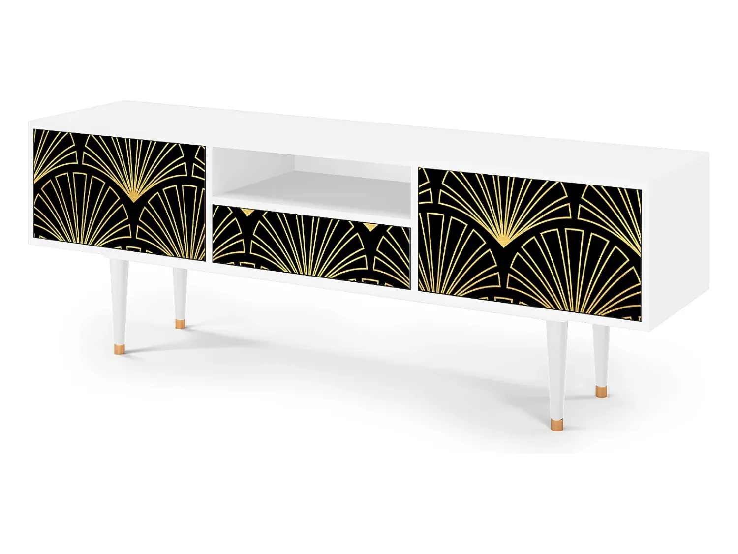 Móvel De Tv| Mueble de TV - 170х59х41 cm - T6 - Bird of Juno, Branco Bege