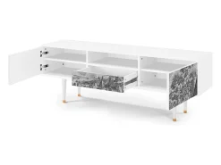 Outlet Mueble de TV - 170х59х41 cm - T6 - Bird Dropping, Branco Bege