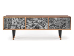 Móvel De Tv| Mueble de TV - 170х59х48 cm - T4 - Bird Dropping, Nogueira Castanho