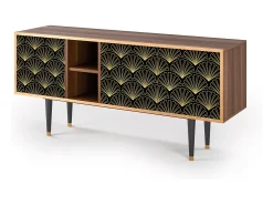 Móvel De Tv| Mueble de TV - 150х69х41 cm - T5 - Bird of Juno, Nogueira Castanho