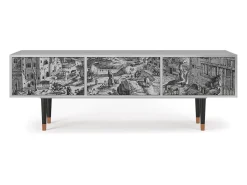 Móvel De Tv* Mueble de TV - 170х59х48 cm - T4 - Bird Dropping, Cinza Cinzento