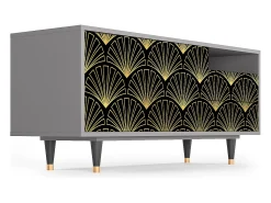 Móvel De Tv| Mueble de TV - 125х56х41 cm - T7 - Bird of Juno, Cinza Cinzento