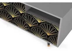 Móvel De Tv| Mueble de TV - 125х56х41 cm - T7 - Bird of Juno, Cinza Cinzento