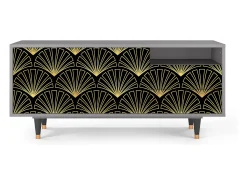 Móvel De Tv| Mueble de TV - 125х56х41 cm - T7 - Bird of Juno, Cinza Cinzento