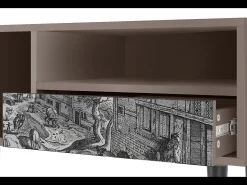 Móvel De Tv| Mueble de TV - 115х59х48 cm - T3 - Bird Dropping, Latte Bege