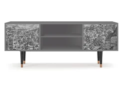 Online Mueble de TV - 170х69х48 cm - T2 - Bird Dropping, Cinza Cinzento
