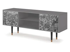 Online Mueble de TV - 170х69х48 cm - T2 - Bird Dropping, Cinza Cinzento