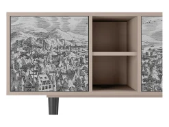 Móvel De Tv* Mueble de TV - 150х69х41 cm - T5 - Bird Dropping, Latte Bege