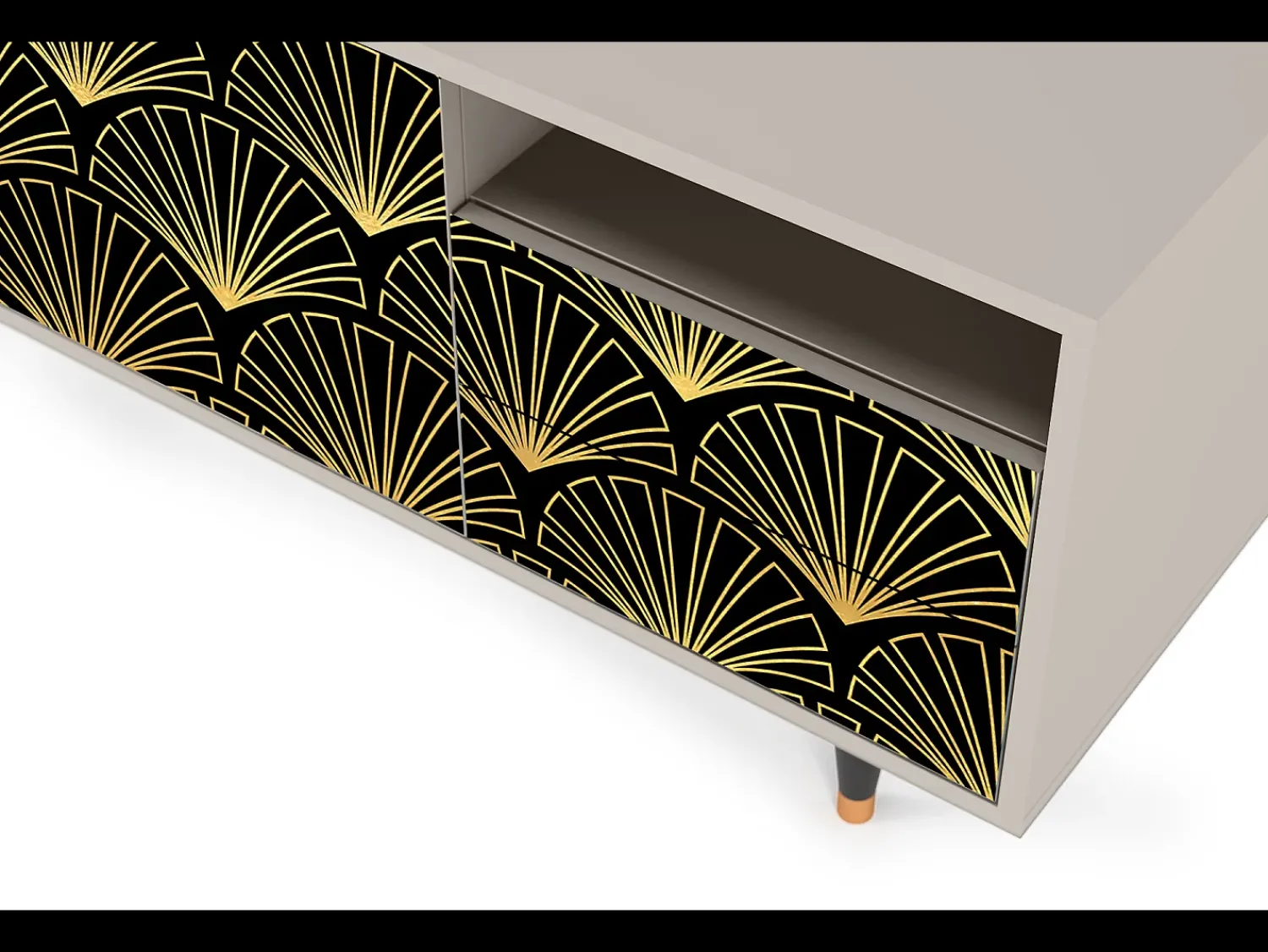 Best Mueble de TV - 125х56х41 cm - T7 - Bird of Juno, Areia Bege