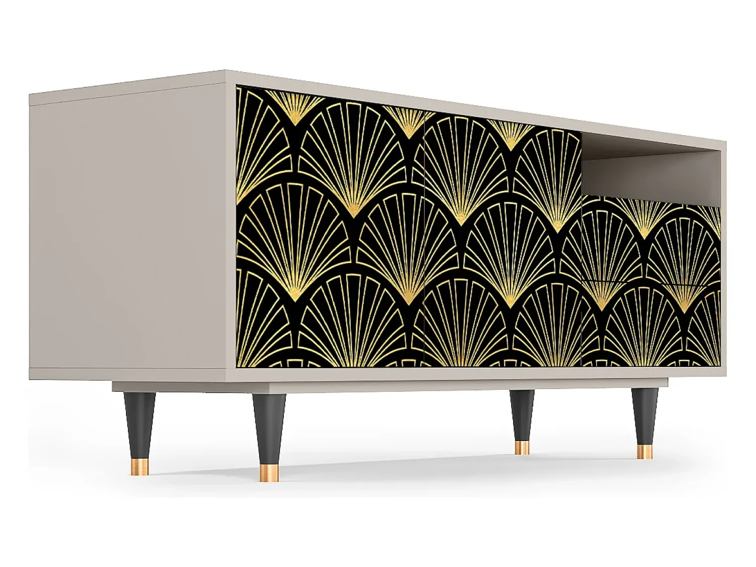 Best Mueble de TV - 125х56х41 cm - T7 - Bird of Juno, Areia Bege