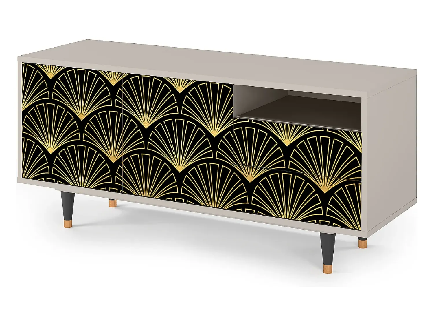Best Mueble de TV - 125х56х41 cm - T7 - Bird of Juno, Areia Bege