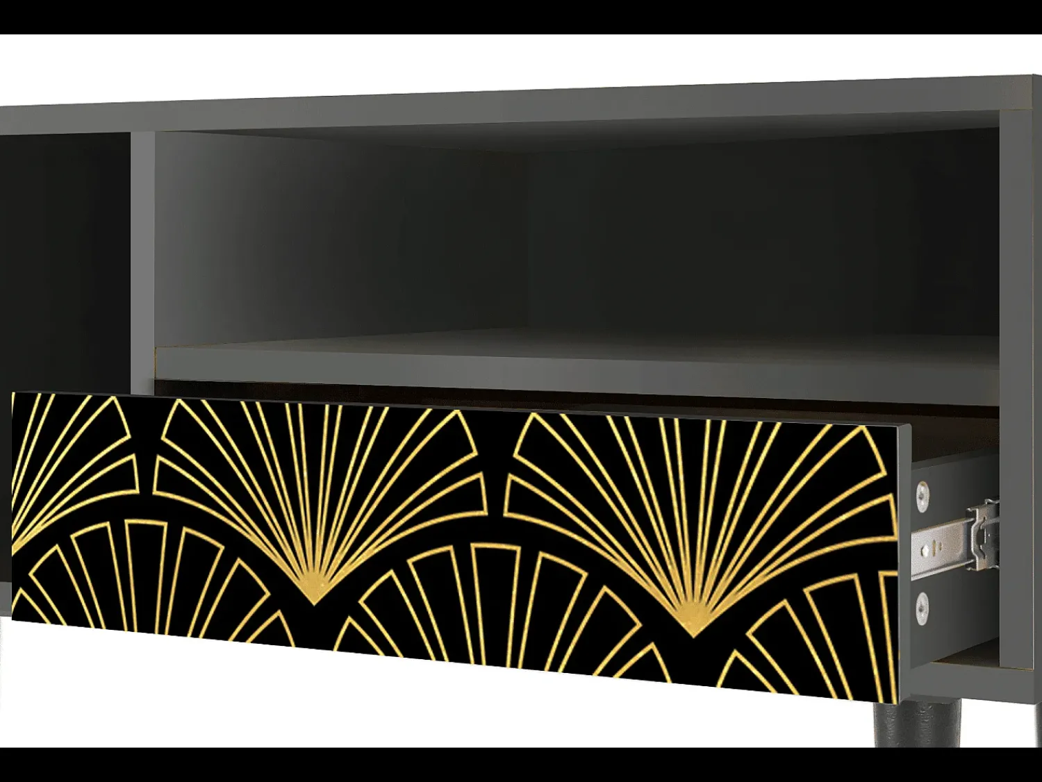 Móvel De Tv| Mueble de TV - 115х59х48 cm - T3 - Bird of Juno, Antracite Cinza antracite