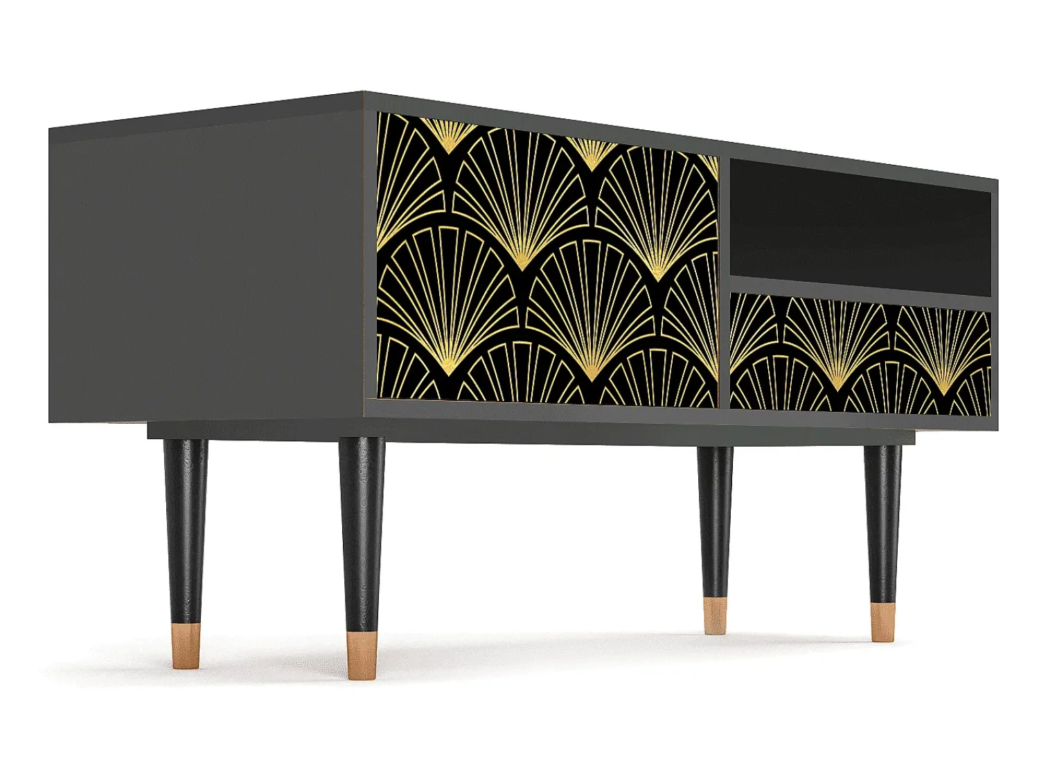 Móvel De Tv| Mueble de TV - 115х59х48 cm - T3 - Bird of Juno, Antracite Cinza antracite