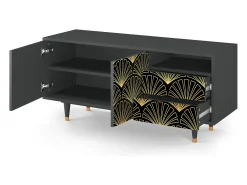 Móvel De Tv* Mueble de TV - 125х56х41 cm - T7 - Bird of Juno, Antracite Cinza antracite