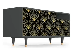 Móvel De Tv* Mueble de TV - 125х56х41 cm - T7 - Bird of Juno, Antracite Cinza antracite