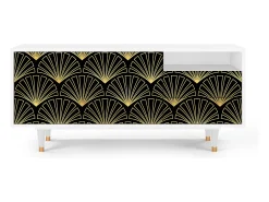 Hot Mueble de TV - 125х56х41 cm - T7 - Bird of Juno, Branco Bege