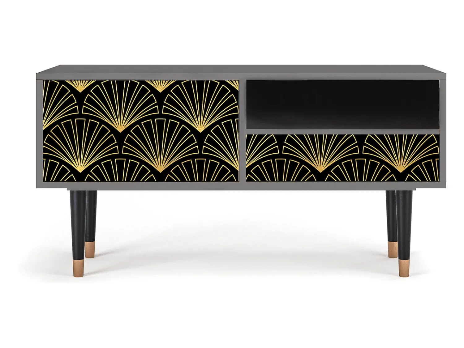 Móvel De Tv* Mueble de TV - 115х59х48 cm - T3 - Bird of Juno, Cinza Cinzento