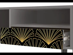 Móvel De Tv* Mueble de TV - 115х59х48 cm - T3 - Bird of Juno, Cinza Cinzento