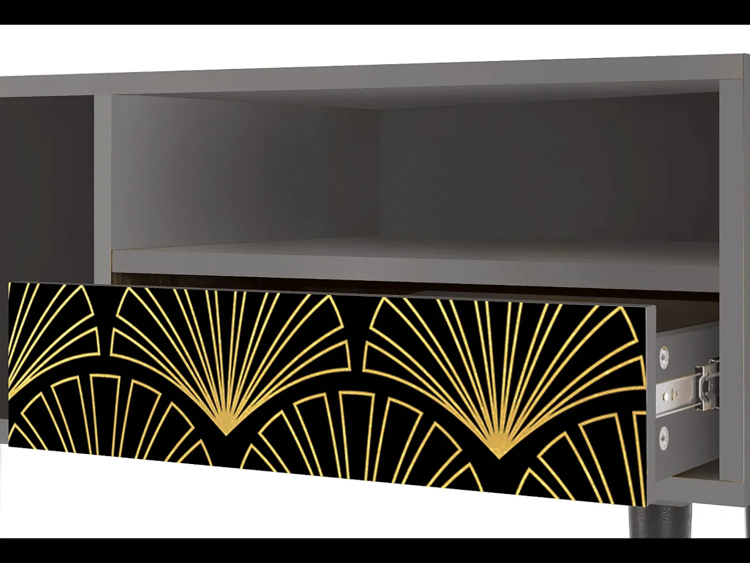 Móvel De Tv* Mueble de TV - 115х59х48 cm - T3 - Bird of Juno, Cinza Cinzento