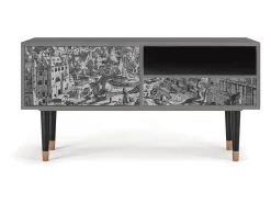 Clearance Mueble de TV - 115х59х48 cm - T3 - Bird Dropping, Areia Bege