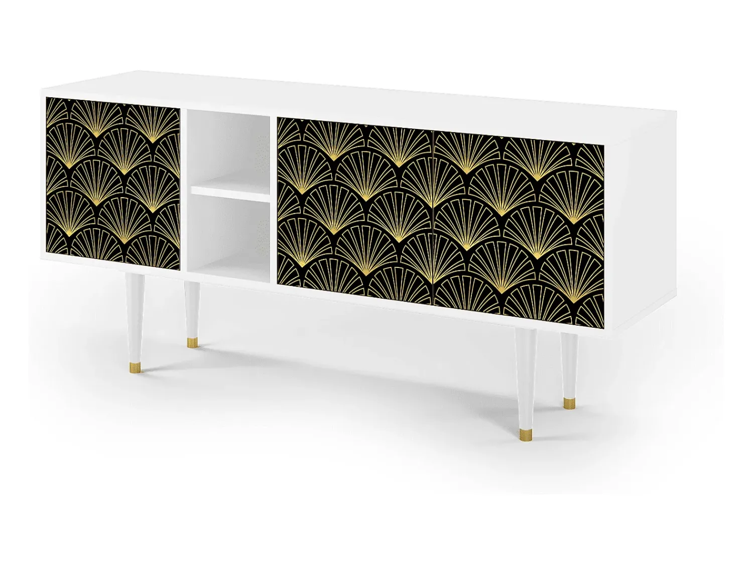 Mueble de TV - 150х69х41 cm - T5 - Bird of Juno, Branco Bege
