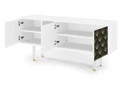 Mueble de TV - 150х69х41 cm - T5 - Bird of Juno, Branco Bege