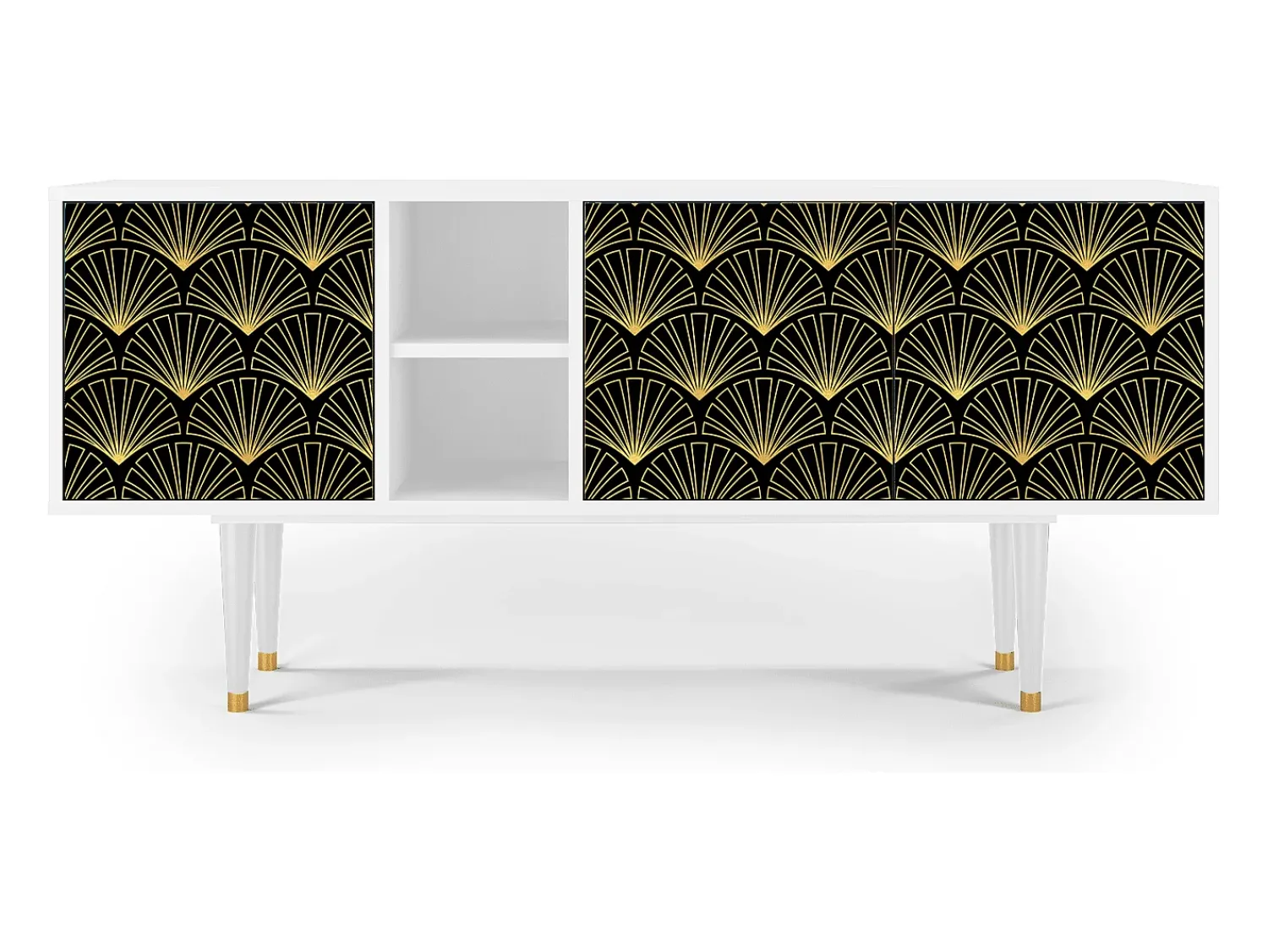 Mueble de TV - 150х69х41 cm - T5 - Bird of Juno, Branco Bege