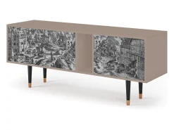 Mueble de TV - 170х69х48 cm - T1 - Bird Dropping, Latte^ Móvel De Tv