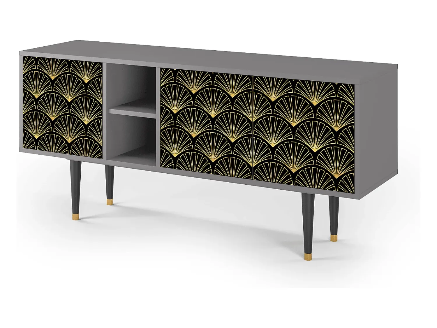 Móvel De Tv| Mueble de TV - 150х69х41 cm - T5 - Bird of Juno, Cinza Cinzento