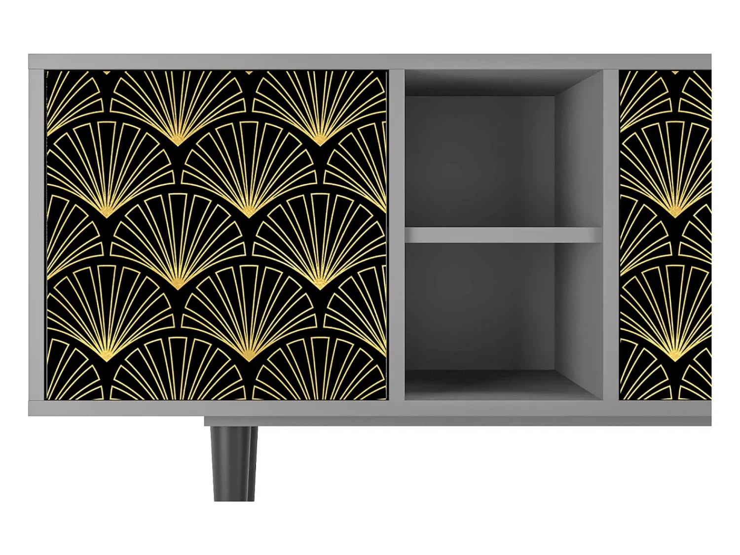 Móvel De Tv| Mueble de TV - 150х69х41 cm - T5 - Bird of Juno, Cinza Cinzento