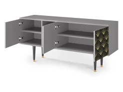 Móvel De Tv| Mueble de TV - 150х69х41 cm - T5 - Bird of Juno, Cinza Cinzento
