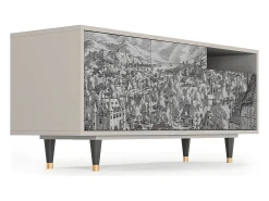 Discount Mueble de TV - 125х56х41 cm - T7 - Bird Dropping, Areia Bege