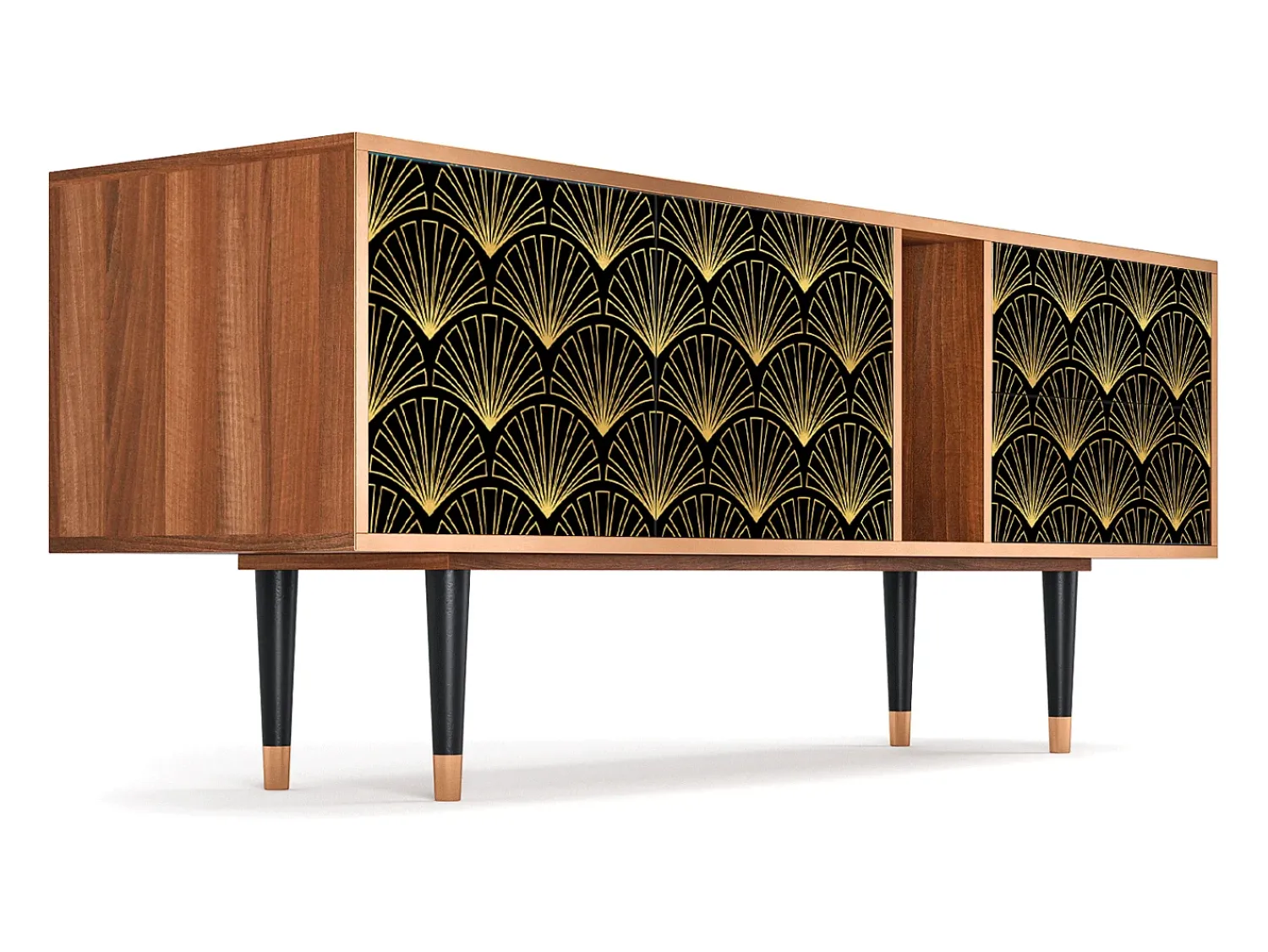 Móvel De Tv| Mueble de TV - 170х69х48 cm - T1 - Bird of Juno, Nogueira Castanho