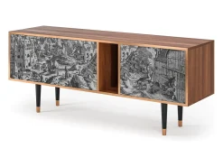 Mueble de TV - 170х69х48 cm - T1 - Bird Dropping, Nogueira^ Móvel De Tv