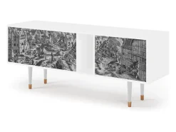Discount Mueble de TV - 170х69х48 cm - T1 - Bird Dropping, Branco Bege