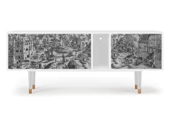 Discount Mueble de TV - 170х69х48 cm - T1 - Bird Dropping, Branco Bege