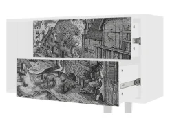 Discount Mueble de TV - 170х69х48 cm - T1 - Bird Dropping, Branco Bege