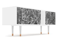 Discount Mueble de TV - 170х69х48 cm - T1 - Bird Dropping, Branco Bege