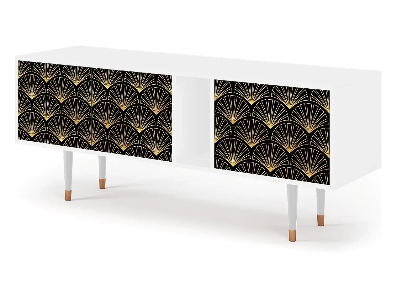 Móvel De Tv| Mueble de TV - 170х69х48 cm - T1 - Bird of Juno, Branco Bege