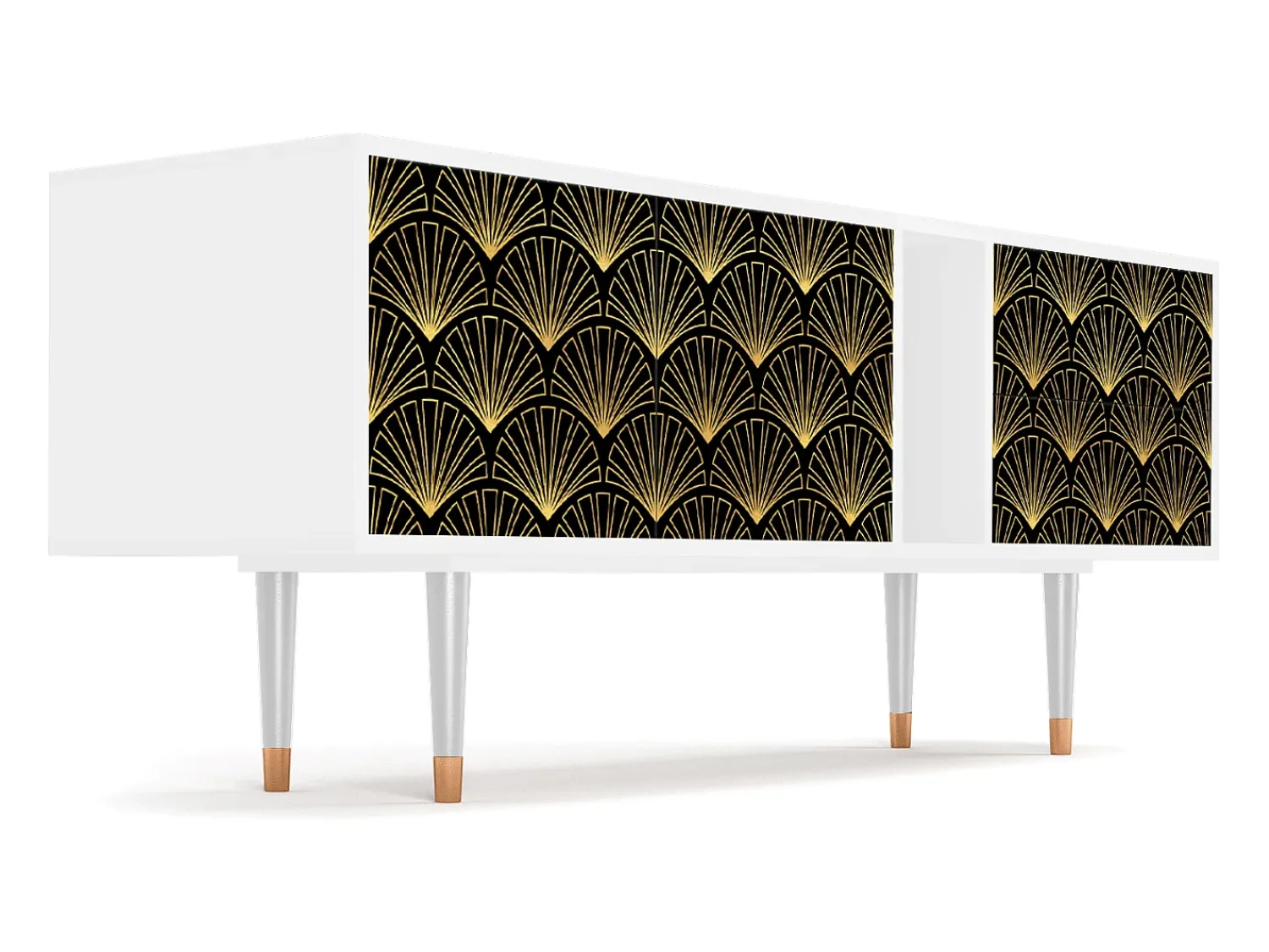 Móvel De Tv| Mueble de TV - 170х69х48 cm - T1 - Bird of Juno, Branco Bege