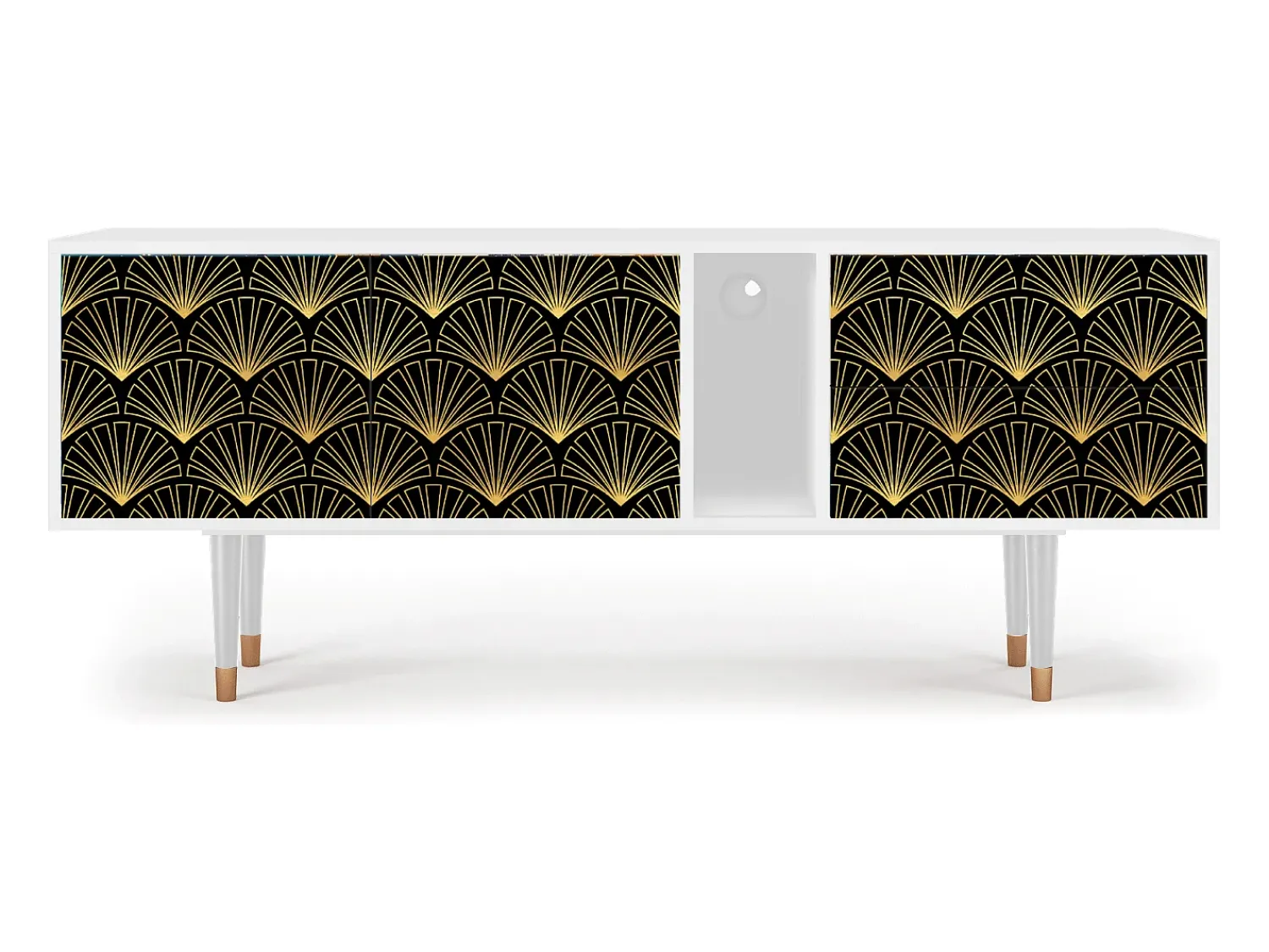 Móvel De Tv| Mueble de TV - 170х69х48 cm - T1 - Bird of Juno, Branco Bege